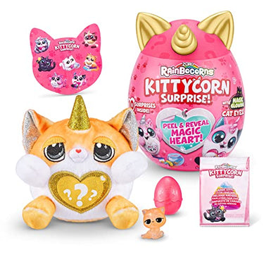 Rainbocorns Kittycorn Surprise, Exotische Katze, 10 Überraschungen zum Auspacken, Plüschtier zum Kuscheln im Sale